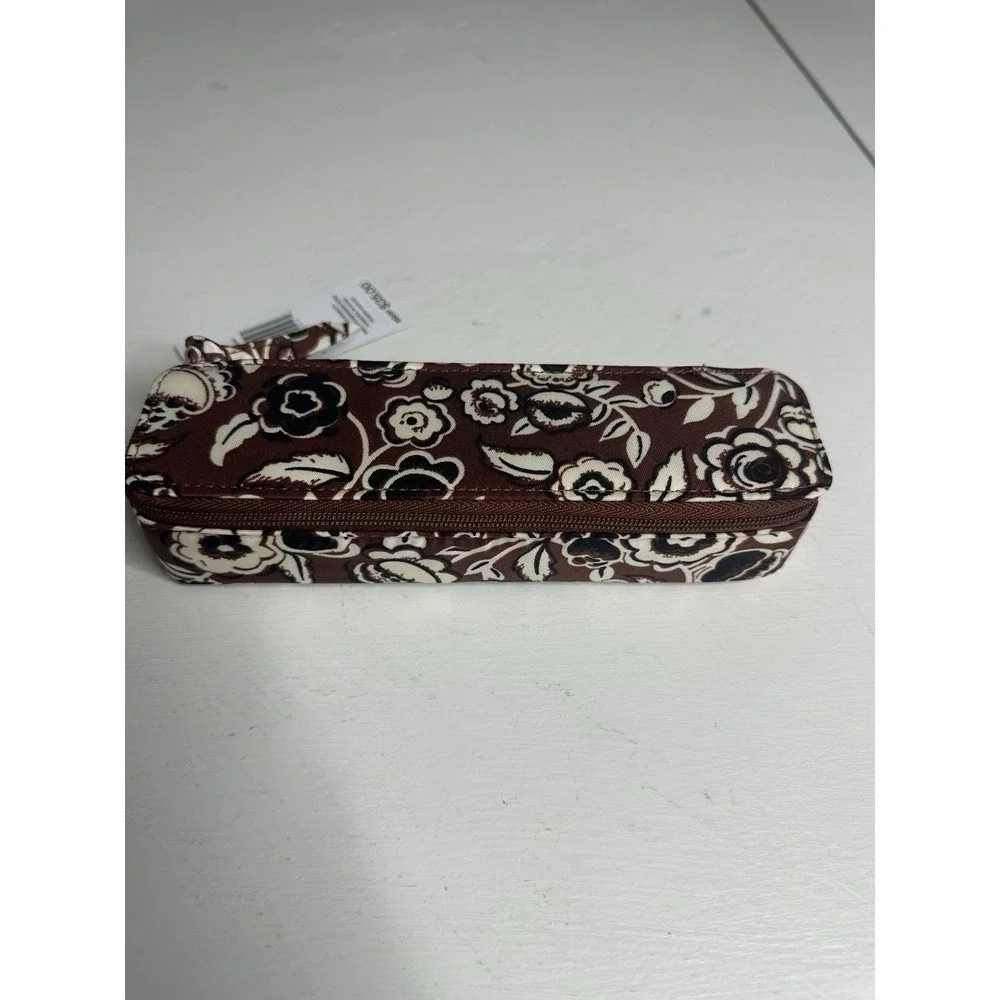 NWT Vera Bradley Travel Pill Case Bubbly Floral Cinnamon Floral Pattern